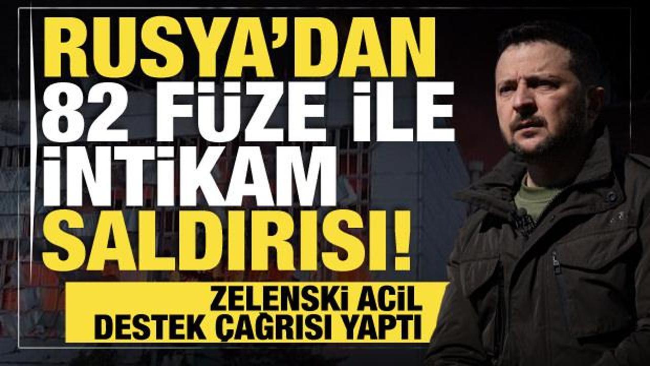 Rusya'dan Ukrayna&rsquo;ya 82 f&uuml;ze ve İHA ile intikam saldırısı