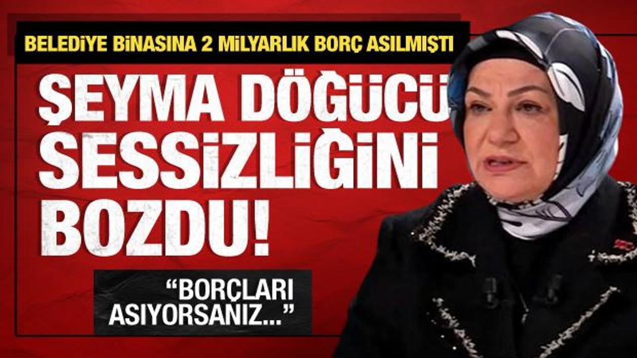 Belediye binasına asılan bor&ccedil; sonrası Şeyma D&ouml;ğ&uuml;c&uuml; sessizliğini bozdu