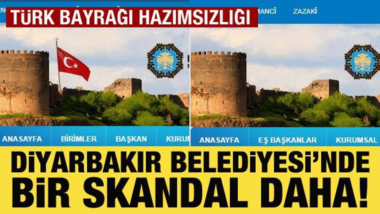 Diyarbakır Belediyesi'nde bir skandal daha: Web sitesinden Türk bayrağı kaldırıldı
