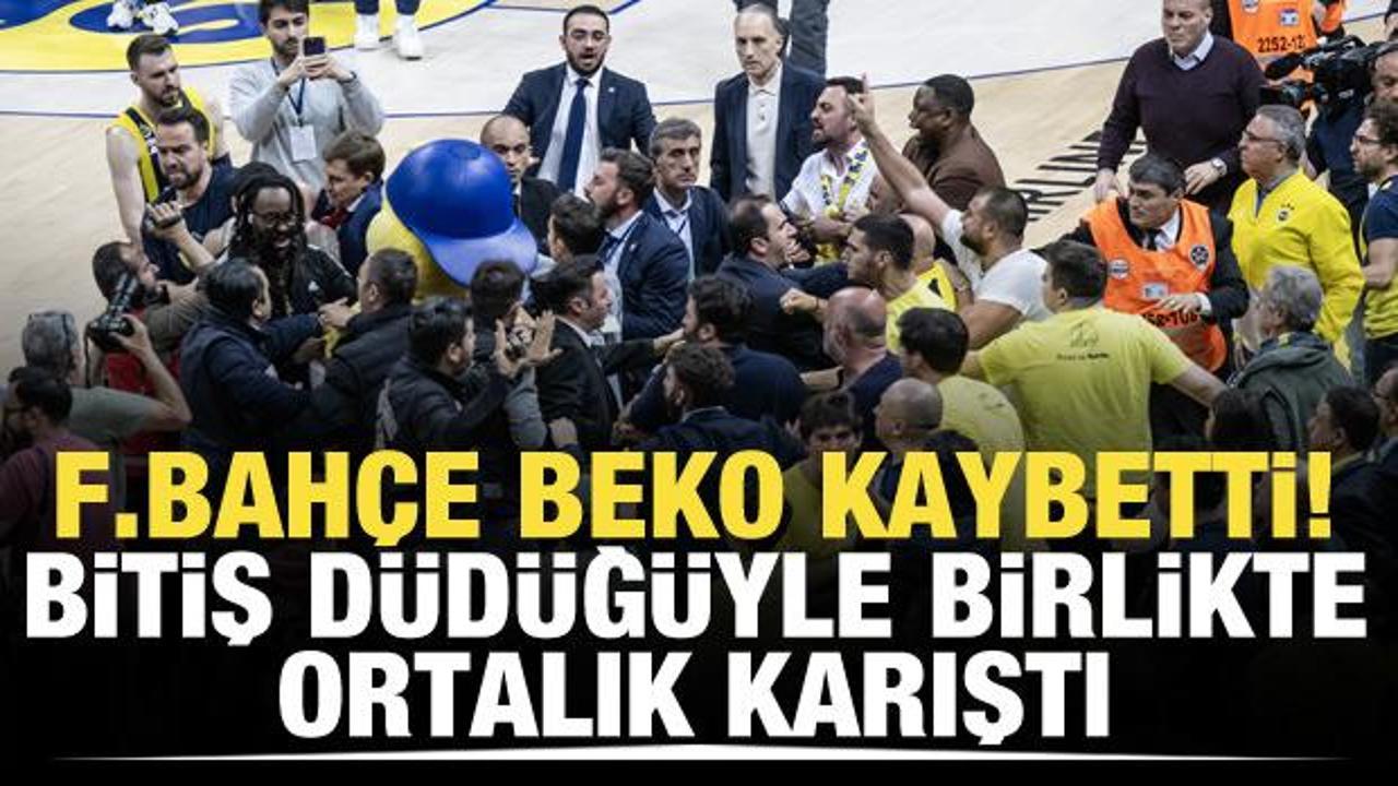 Fenerbah&ccedil;e Beko kaybetti! Son d&uuml;d&uuml;kle ortalık karıştı