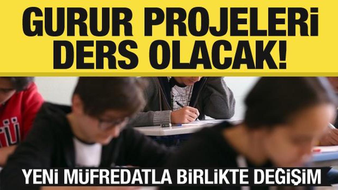 Gurur projeleri okullarda ders olarak anlatılacak