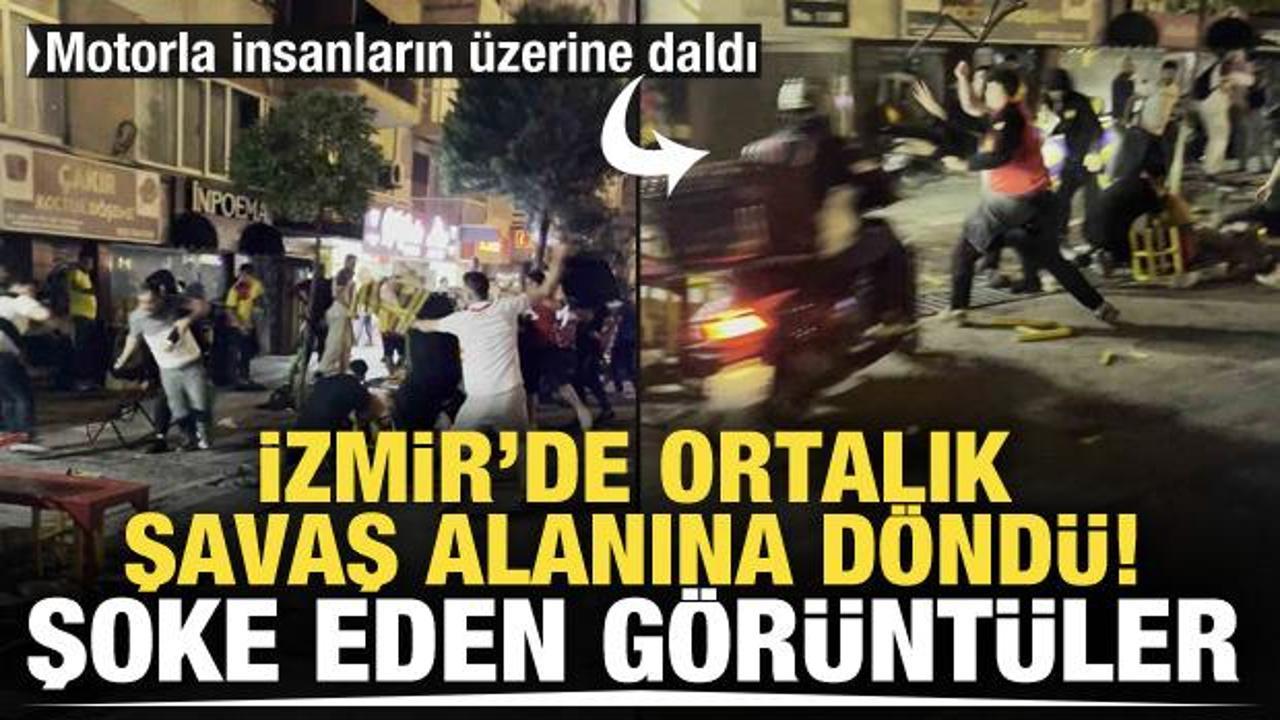 İzmir'de ortalık savaş alanına d&ouml;nd&uuml;!