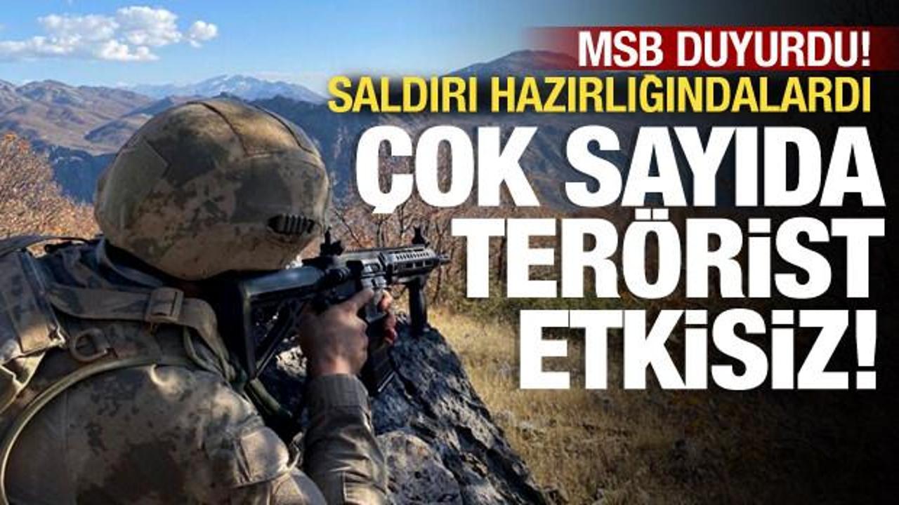 MSB duyurdu: 13 PKK'lı ter&ouml;rist etkisiz!