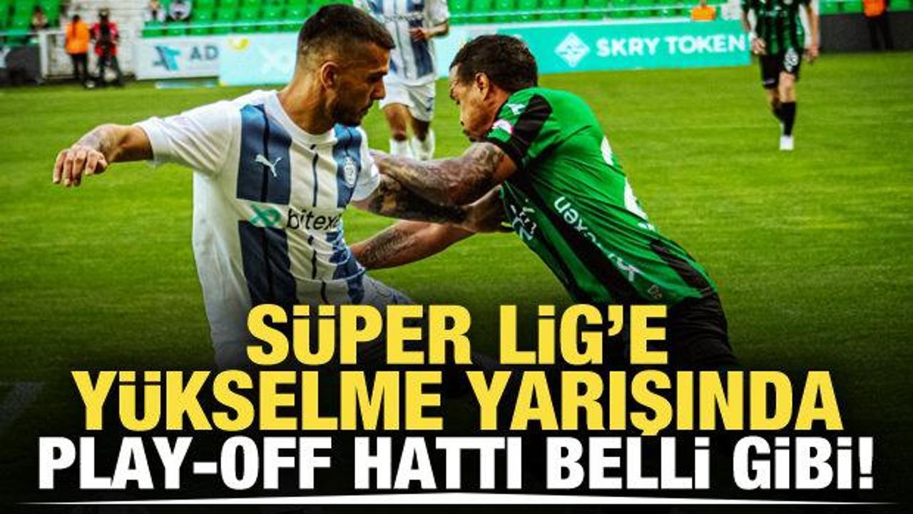 S&uuml;per Lig'e y&uuml;kselme yarışında play-off hattı belli gibi!