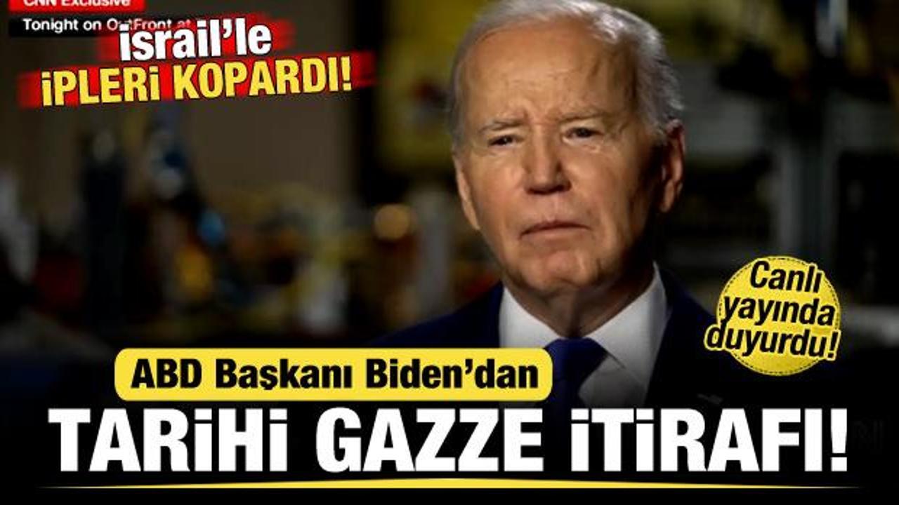 ABD Başkanı Biden'dan son dakika tarihi Gazze itirafı! İsrail'le ipleri kopardı