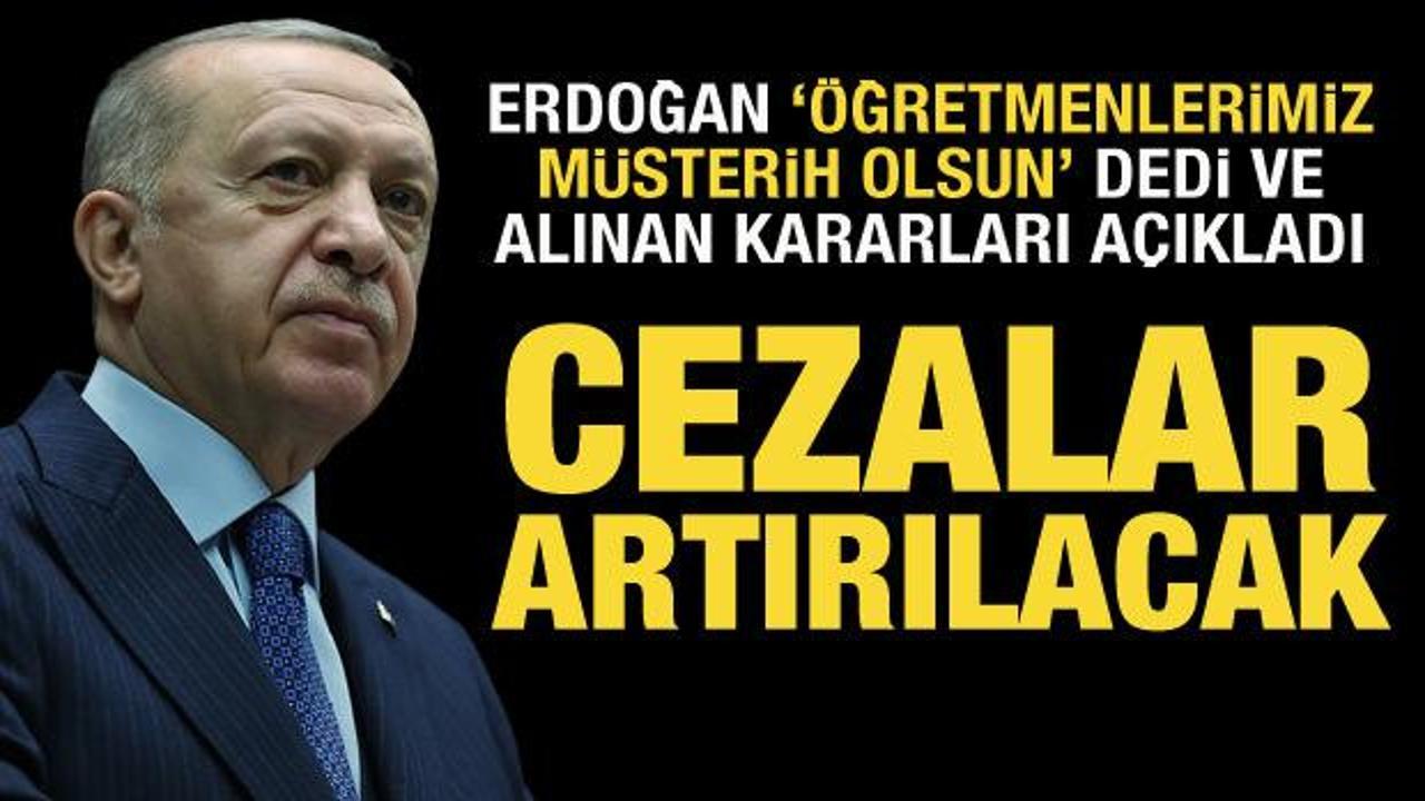 Cumhurbaşkanı Erdoğan'dan öğretmene şiddet açıklaması