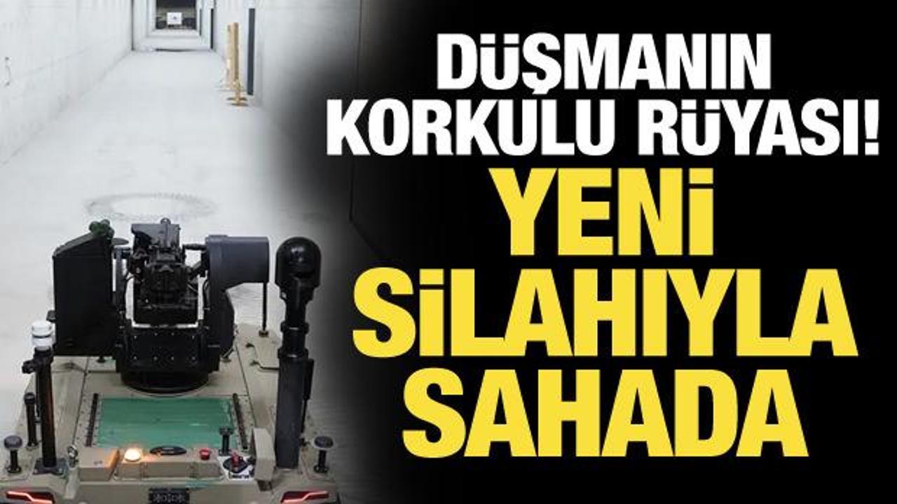 İnsansız kara aracı BARKAN, yeni silahıyla sahada