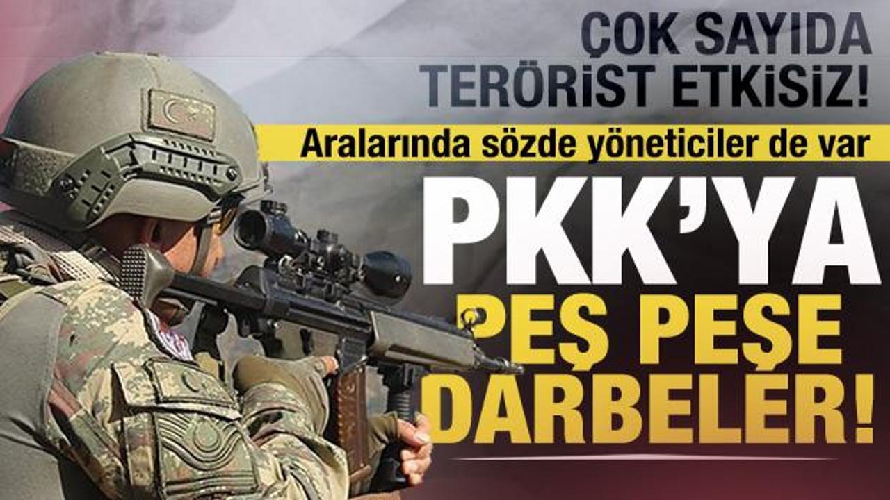 PKK'ya peş peşe darbeler! 23 PKK'lı ter&ouml;rist etkisiz hale getirildi