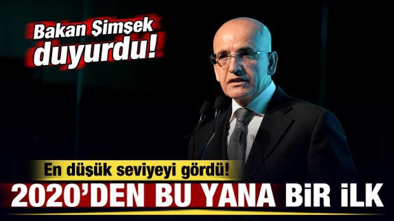 Bakan Mehmet Şimşek duyurdu! 2020'den bu yana bir ilk! En düşük seviyeyi gördü