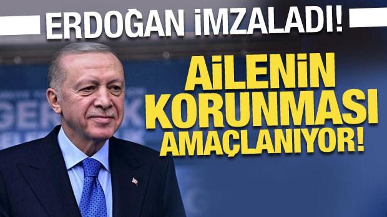 Erdoğan imzaladı: Ailenin Korunması ve Güçlendirilmesi genelgesi yayımlandı!