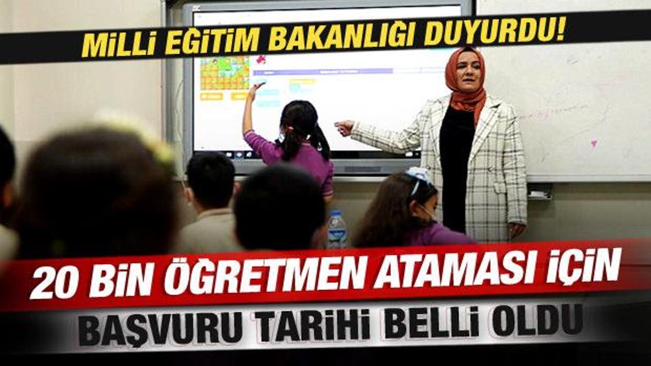MEB duyurdu! 20 bin sözleşmeli öğretmen ataması için başvuru tarihleri belli oldu