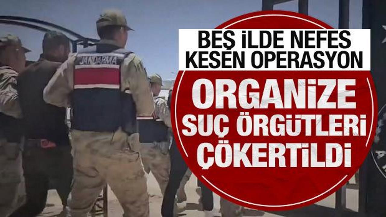 Beş ilde nefes kesen operasyon: Üç ayrı organize suç örgütü çökertildi