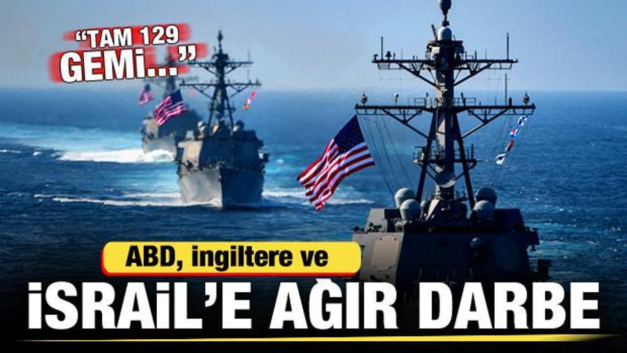 Husiler duyurdu! ABD, İngiltere ve İsrail'e ağır darbe: Tam 129 gemi...