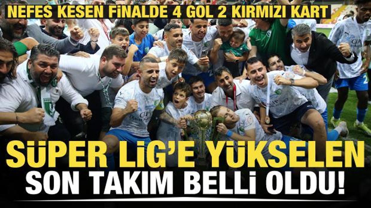 Süper Lig'e yükselen son takım belli oldu