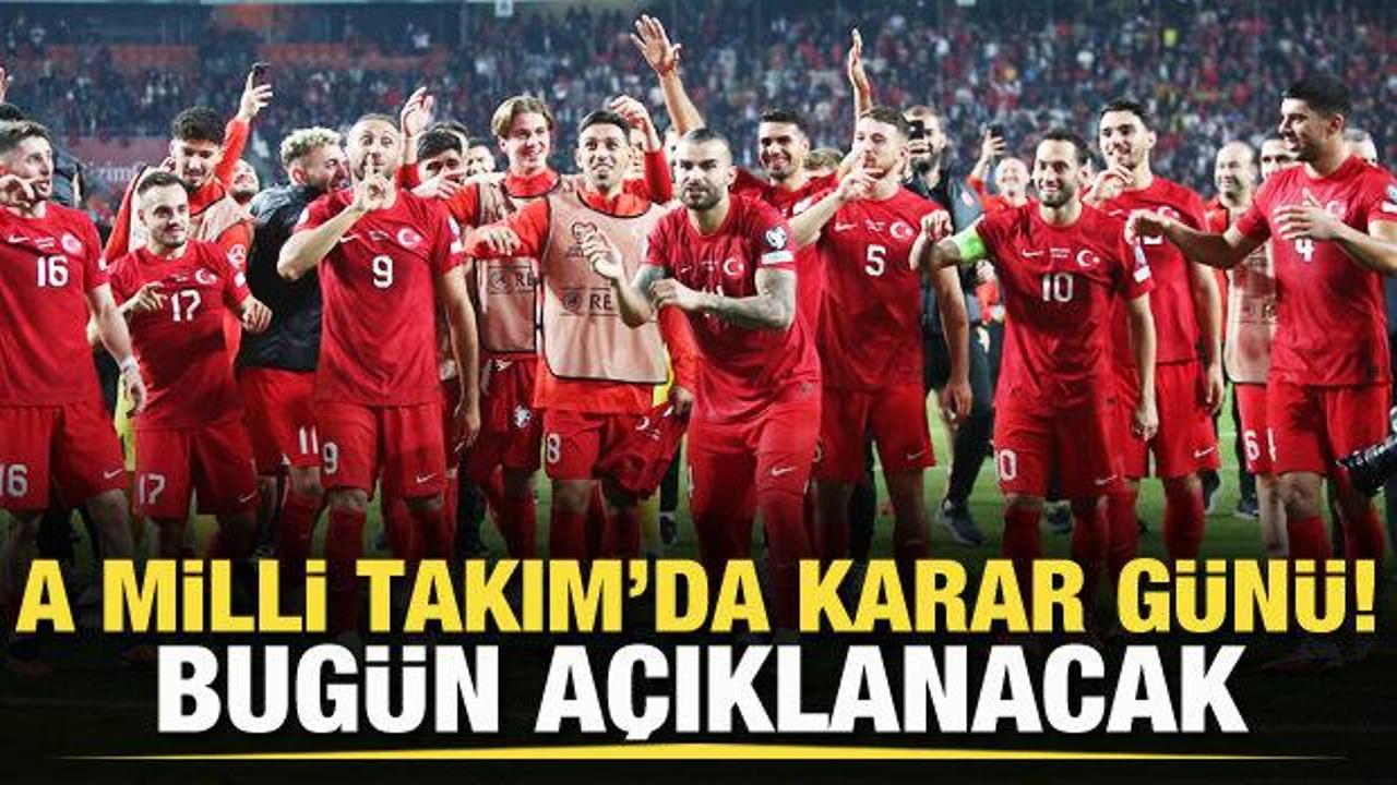 A Milli Takım'da karar g&uuml;n&uuml;! Bug&uuml;n a&ccedil;ıklanacak
