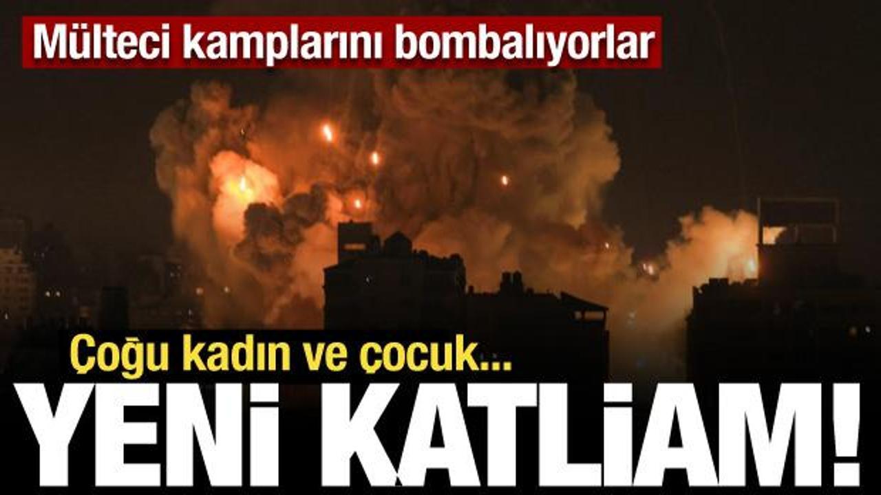 İsrail'den yeni katliam: İki m&uuml;lteci kampını vurdular!