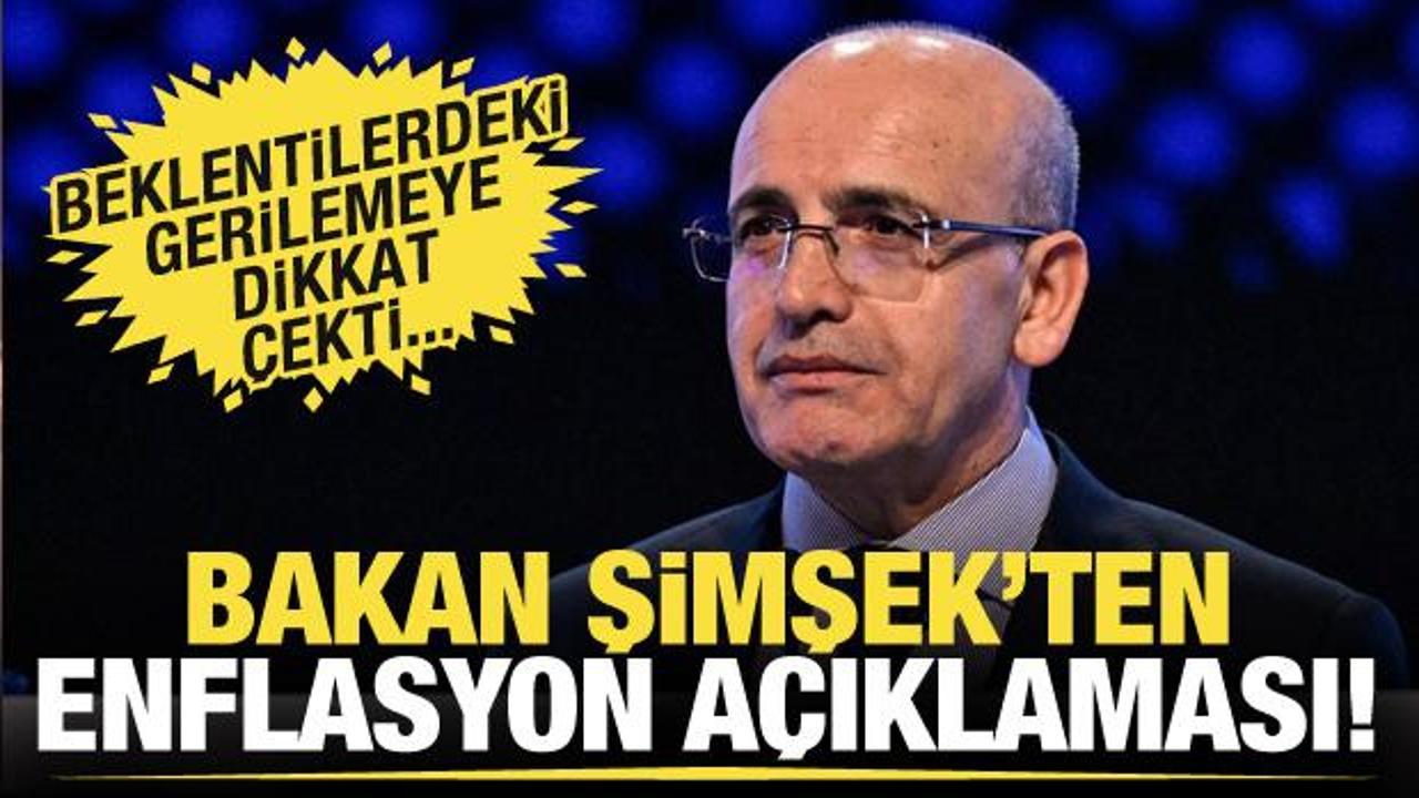 Bakan Şimşek: Enflasyon beklentilerindeki iyileşme sürüyor