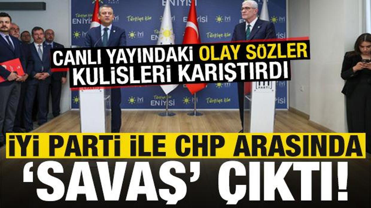 CHP ve İYİ Parti arasında 'savaş' &ccedil;ıktı! Canlı yayındaki olay s&ouml;zler ortalığı karıştırdı..