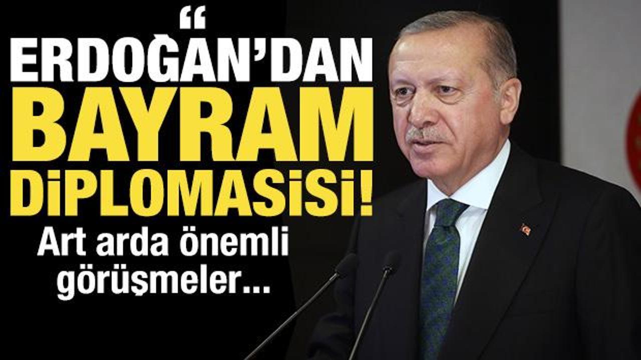 Cumhurbaşkanı Erdoğan'dan bayram diplomasisi! Art arda görüşmeler...