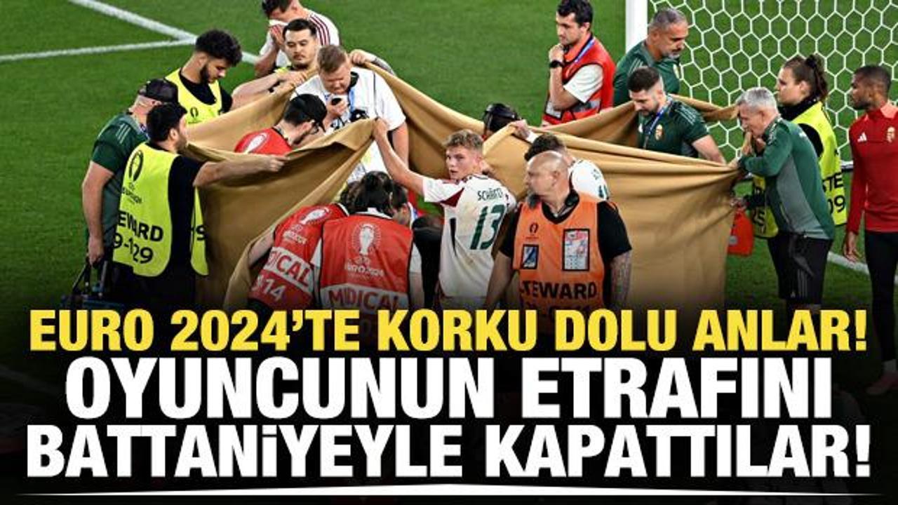 EURO 2024'te korku dolu anlar! Etrafını battaniyeyle kapattılar