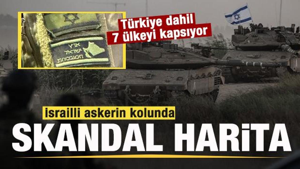 İsrail askerinde skandal harita! Sosyal medyada gündem oldu! Türkiye dahil 7 ülke...