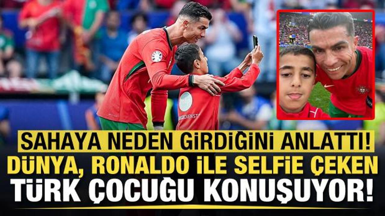 D&uuml;nya, Ronaldo ile selfie &ccedil;eken T&uuml;rk &ccedil;ocuğu konuşuyor!