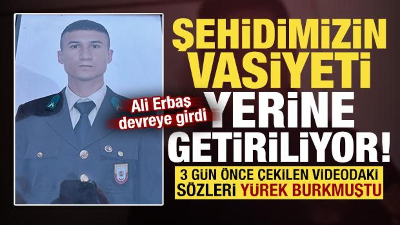 Şehit Mehmet Ali Horoz'un vasiyeti yerine getirilecek: Ali Erbaş a&ccedil;ıkladı