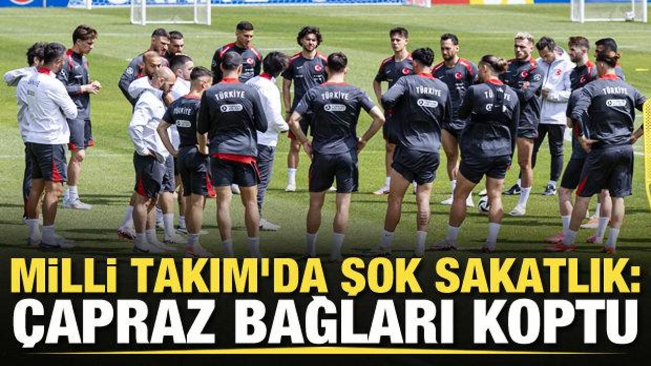 A Milli Takım'da şok sakatlık: &Ccedil;apraz bağları koptu