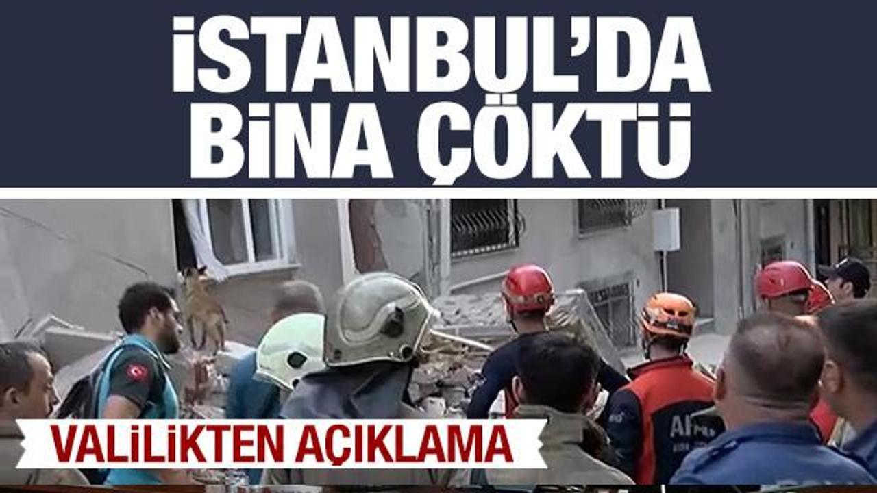 Son dakika: İstanbul'da bina çöktü! 
