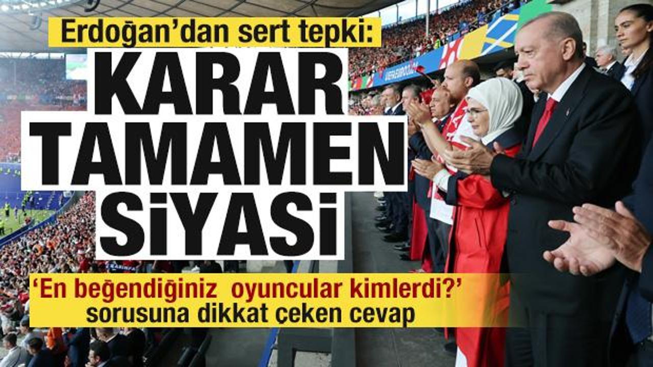 Erdoğan'dan UEFA'ya sert tepki: Tamamen siyasi bir karar! Dikkat &ccedil;eken Arda G&uuml;ler s&ouml;zleri