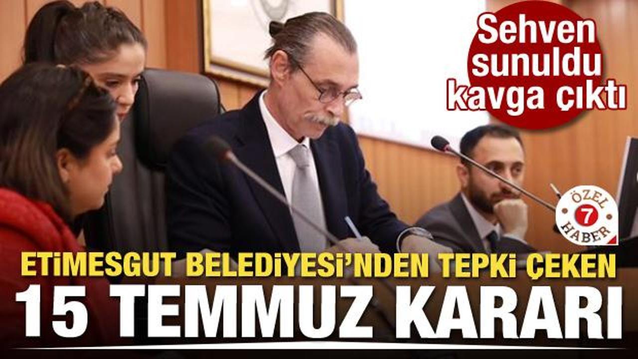 Etimesgut Belediyesi'nden tepki çeken 15 Temmuz kararı!