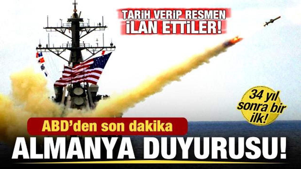ABD'den Almanya duyurusu! Tarih verip resmen ilan ettiler: 34 yıl sonra bir ilk