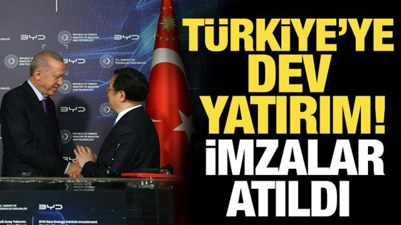 Otomobil devi BYD'den Türkiye'ye yatırım: 1 milyar dolarlık imza atıldı