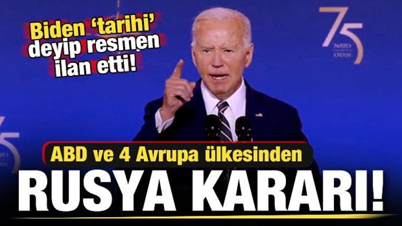 Biden 'tarihi' deyip ilan etti! ABD ve 4 ülkeden savaş ilanı gibi Rusya kararı