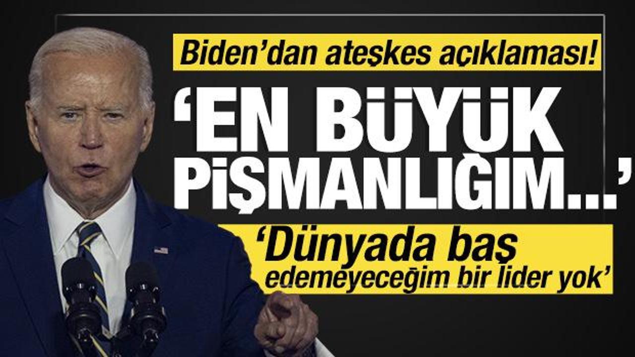 Biden'dan ateşkes açıklaması! 'İsrail ve Hamas tarafından kabul edildi'