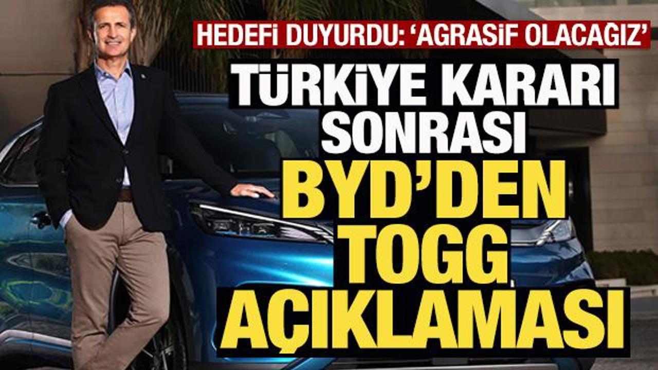 Çinli otomobil devin BYD'den Togg açıklaması! 'Agresif olacağız'