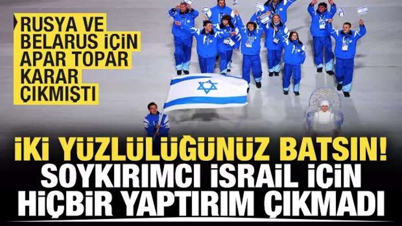 İsrail tepkisi! IOC 3 maymunu oynamaya devam ediyor!