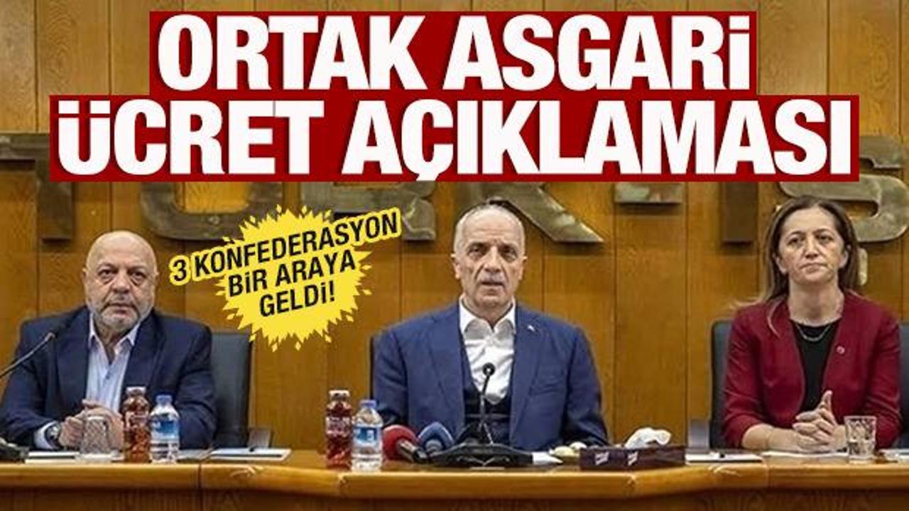 Konfederasyonlardan ortak asgari ücret açıklaması