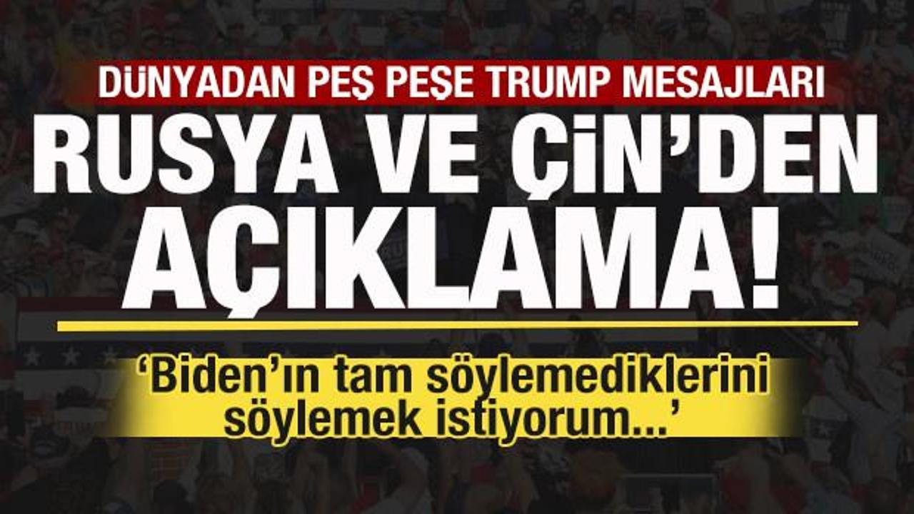 Trump'a suikast girişimi! Dünyadan peş peşe tepkiler! Çin ve Rusya'dan açıklama!