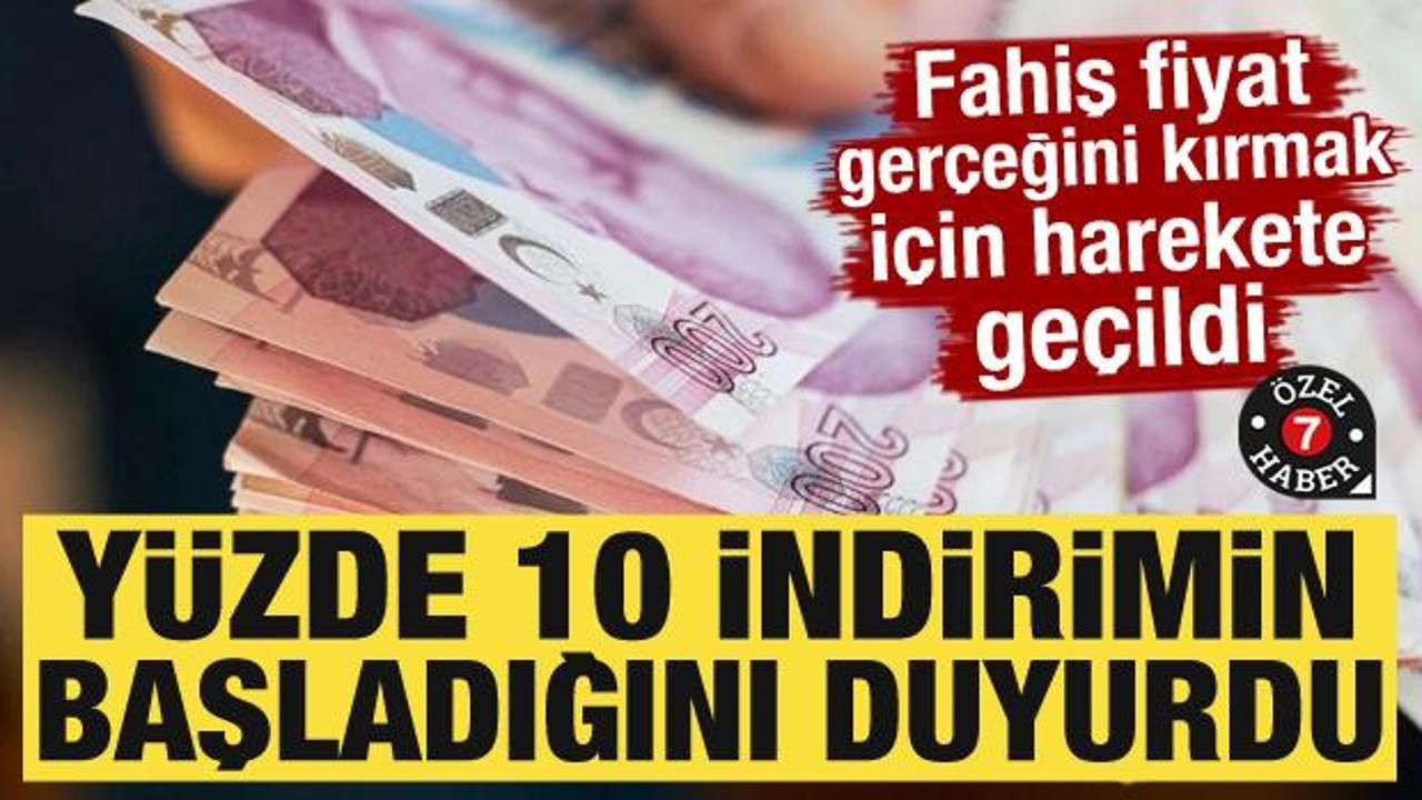Fahiş fiyat ger&ccedil;eğini kırmak i&ccedil;in harekete ge&ccedil;ildi! Y&uuml;zde 10 indirimin başladığını duyurdu