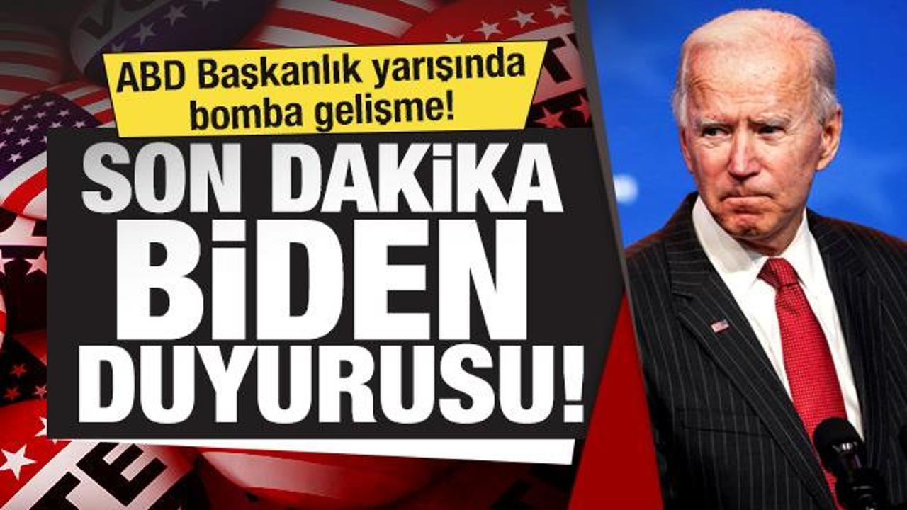 ABD Başkanlık yarışında bomba gelişme! Son dakika Biden duyurusu