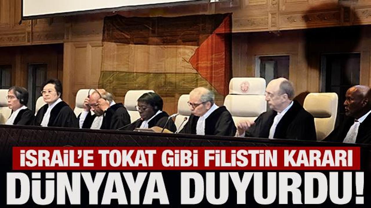 Son Dakika: Uluslararası Adalet Divanı'ndan son dakika Filistin açıklaması!