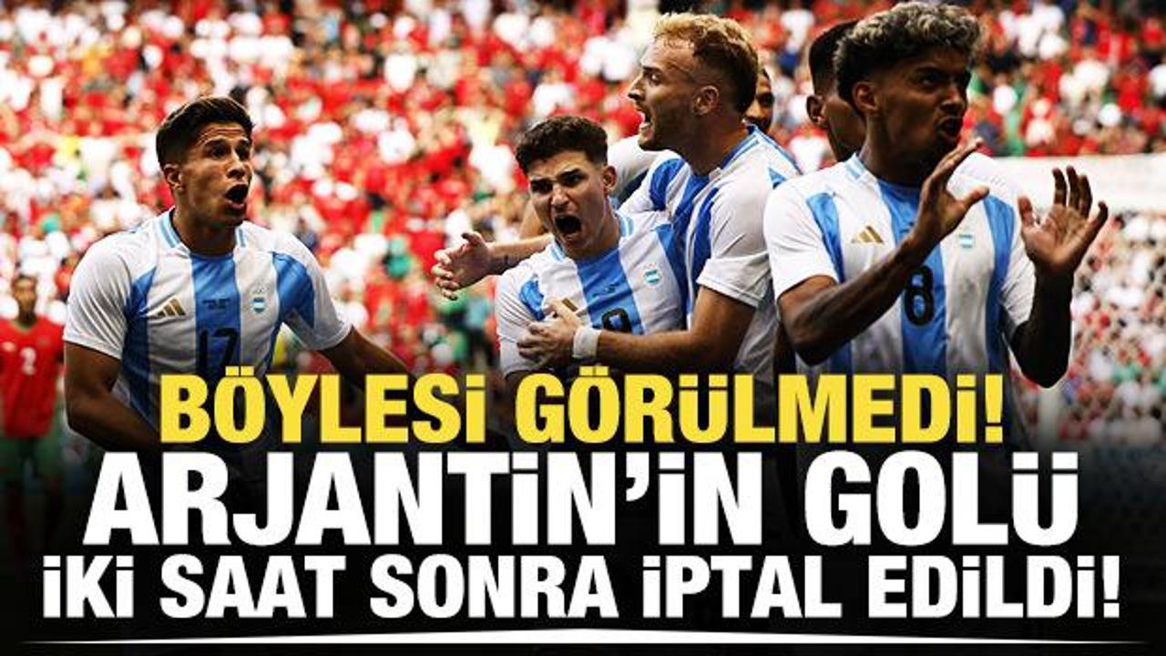 B&ouml;ylesi g&ouml;r&uuml;lmedi! Arjantin'in gol&uuml; 2 saat sonra iptal edildi