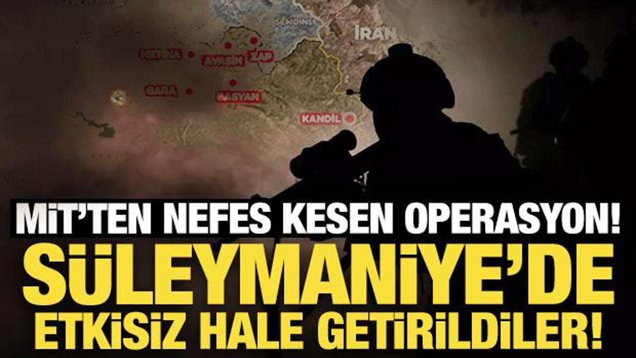 MİT'ten nefes kesen operasyon: Süleymaniye'de etkisiz hale getirildiler!