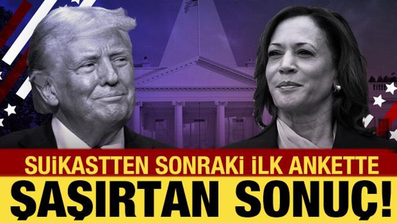 Suikastten sonraki ilk anket: Donald Trump, Kamala Harris'i 2 puan geride bıraktı