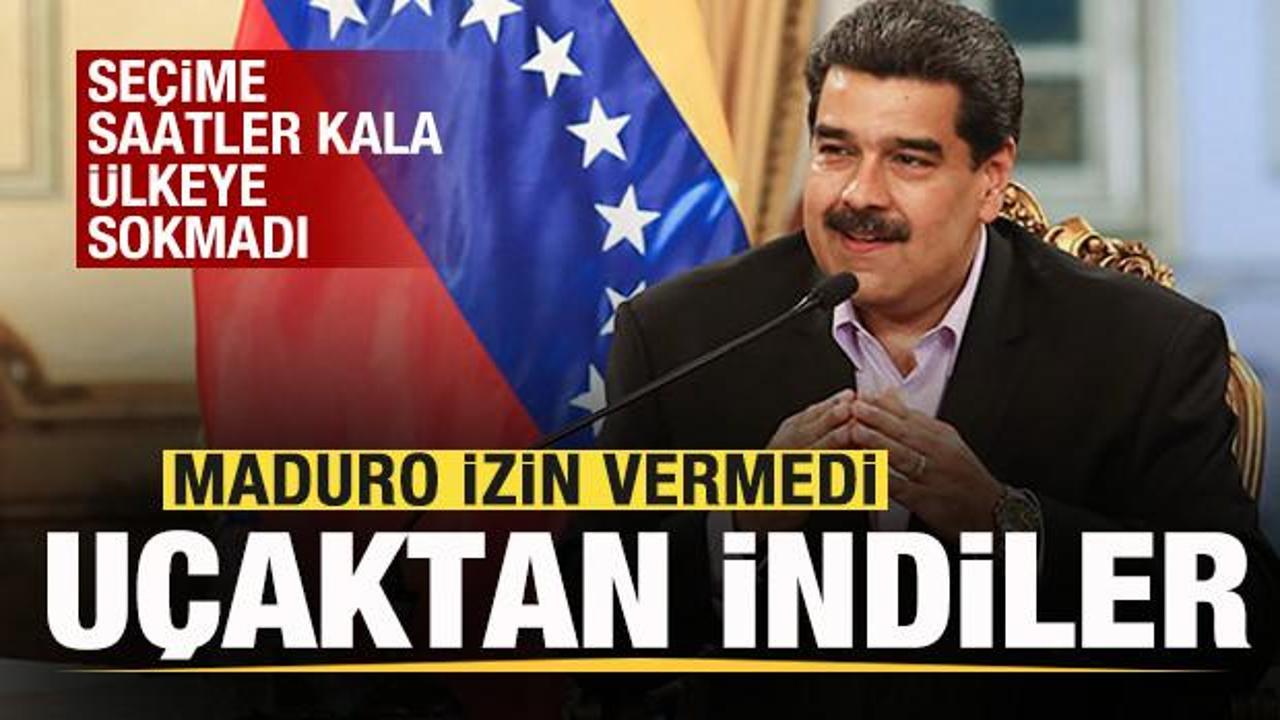 Venezuela'da son dakika gelişmesi! Maduro izin vermedi! Uçaktan indiler