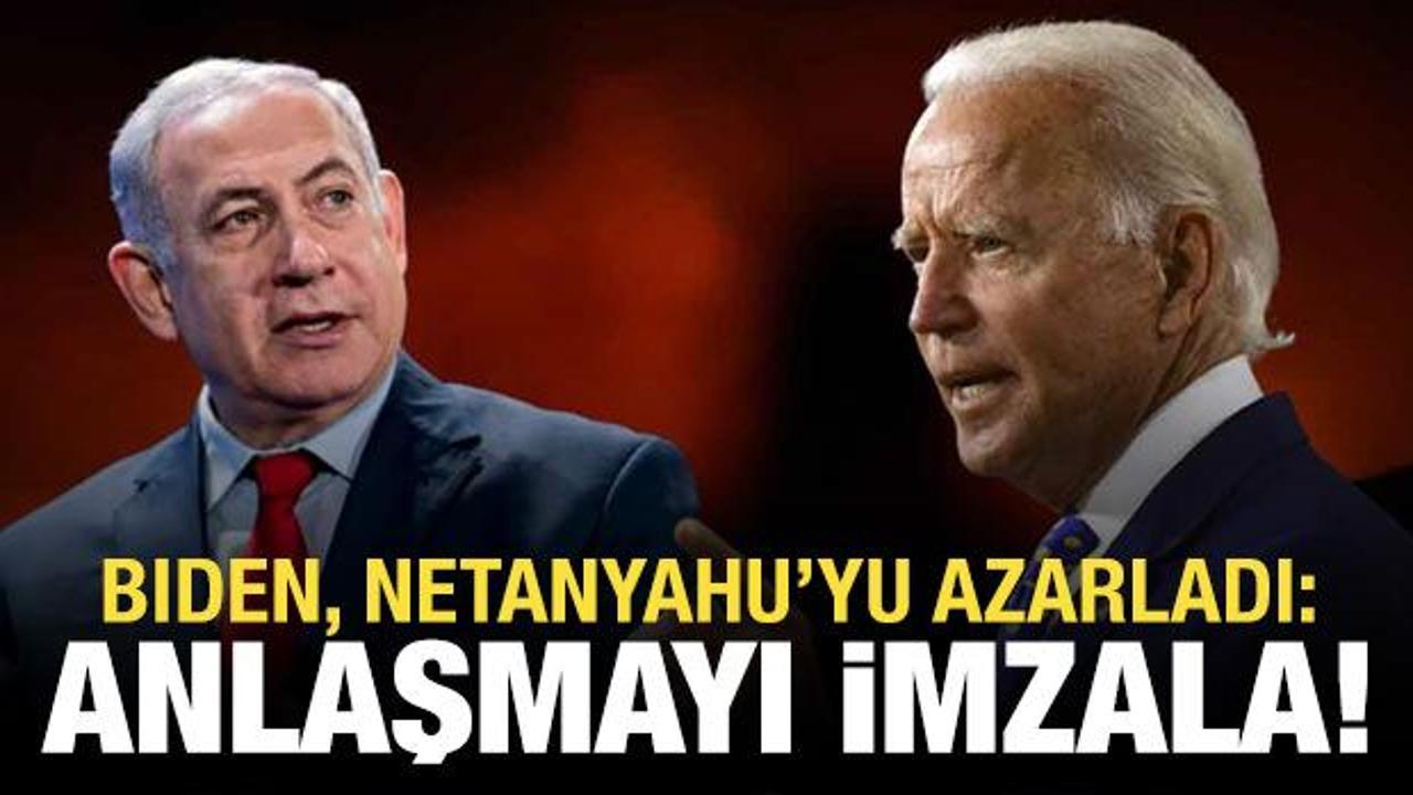 Biden, Netanyahu'ya sert &ccedil;ıktı: Anlaşmayı imzala