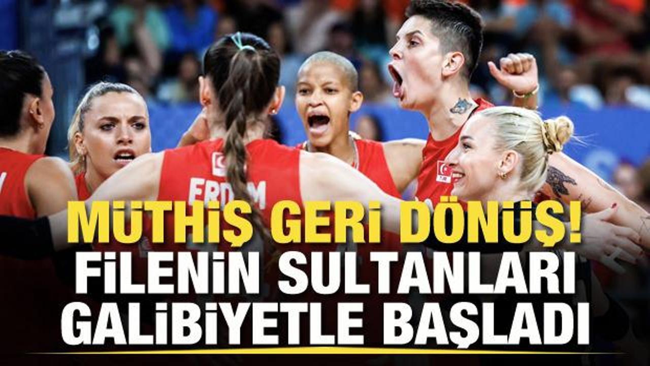 Müthiş geri dönüş! Filenin Sultanları, olimpiyatlara galibiyetle başladı!