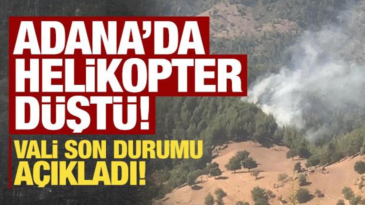 Son dakika: Adana'da helikopter düştü!