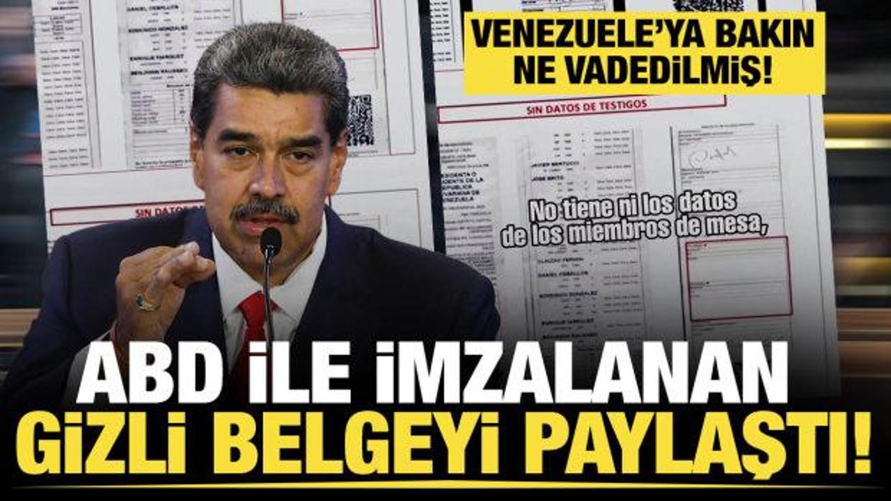 Venezuela lideri Maduro Katar'da ABD ile imzalanan gizli belgeyi paylaştı!